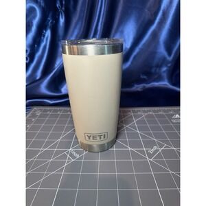 YETI Rambler 20oz Tumbler Stainless Steel Cape Taupe Rarely Used